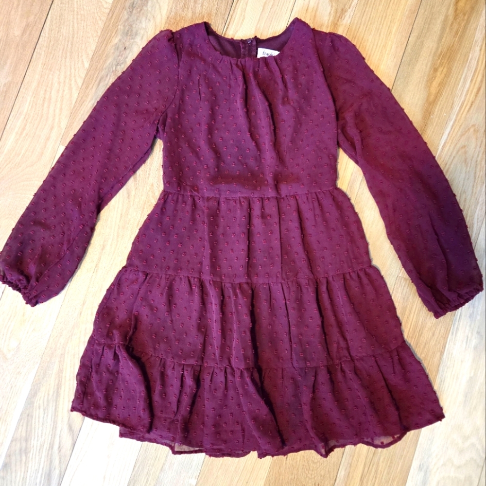 Hello Franki Girls Tiered Long Sleeve Dress sz 10